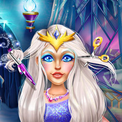 Play Online Snow Queen Real Haircuts Game For Free Veetk Com